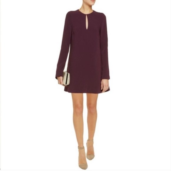 Elizabeth and James Dresses & Skirts - Elizabeth and James Purple Plum Long Sleeve Dress Wedding Guest Fall Winter